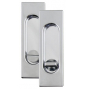 Square shell for sliding door FIMET - Polished chrome